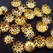 Gold Plated, Filigree Bead Caps, 50 pcs