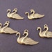 Antiqued Bronze Double Swan Charms 12 pcs