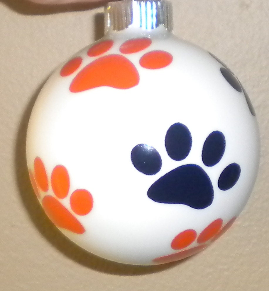 auburn paw print ornament by kimberlyhunt47 on etsy auburn paw print ornament by kimberlyhunt47 on etsy