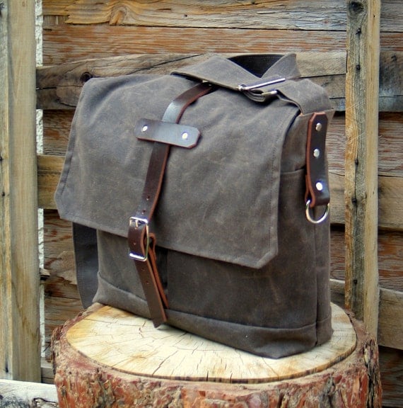 Reserved for adclifford The Field Bag in Brown Waxed Canvas
