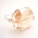 Swarovski Crystal Ring, Beige, Champagne Ring, Nude, Glass Ring, Peach, Silver Ring, Golden Shadow, Neutral, Wire Wrapped, Cocktail Ring