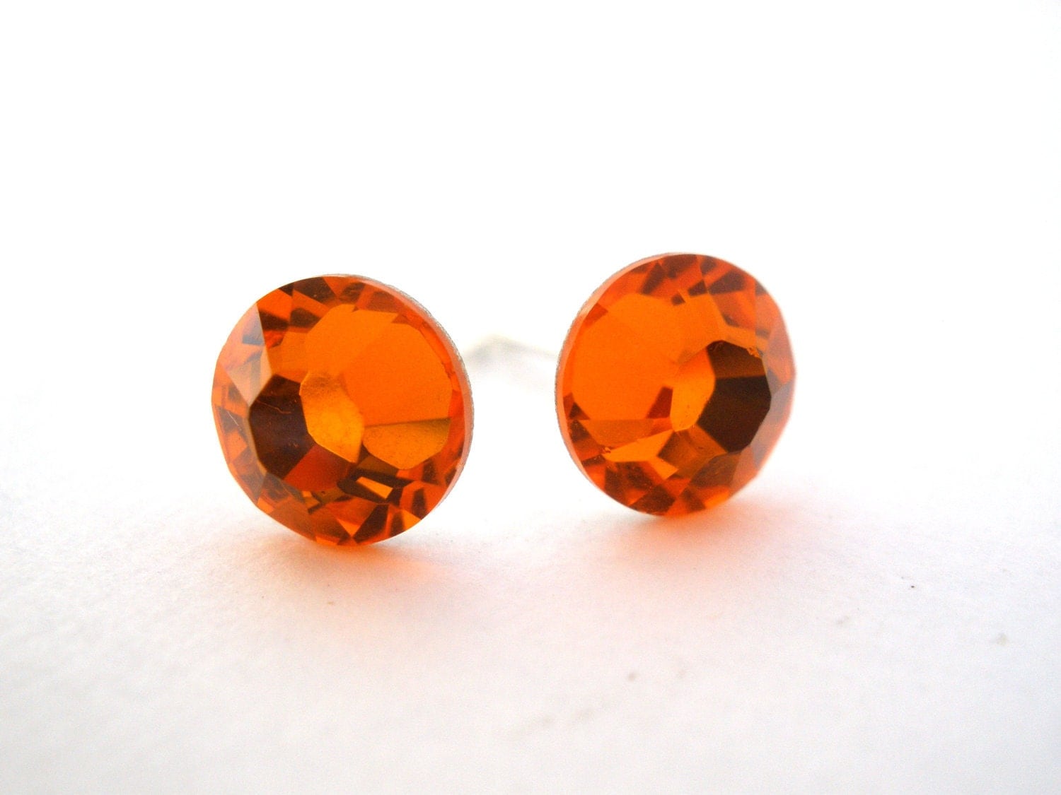 Orange Stud Earrings Orange Earrings Orange Post Tangerine