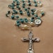 SALE Turquoise and Pearl Rosary, Handmade