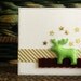 Reindeer Christmas Cards, 3x3 Inch Heavy Card Stock - Set of 4 Cards