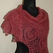 Hand knitted triangle shawl - raspberry sorbet
