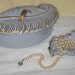 Vintage Vanity Set Blue 50s Jewelry Box Retro Feather Eames Era Smoking