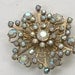 Vintage Rhinestone Brooch Snowflake Pin Scarf gIft