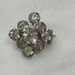 Vintage RHINESTONE SNOWFLAKE PIN Teeny Tiny Brooch Scarf gIft