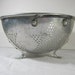 Vintage STAR COLANDER Tin STRAINER Farmhouse Style Footed