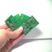 Printed Circuit Boards unpopulated Circuit board Small Green Printed Circuit Boards Recylced Electronics Repurposed Supplies Geekery