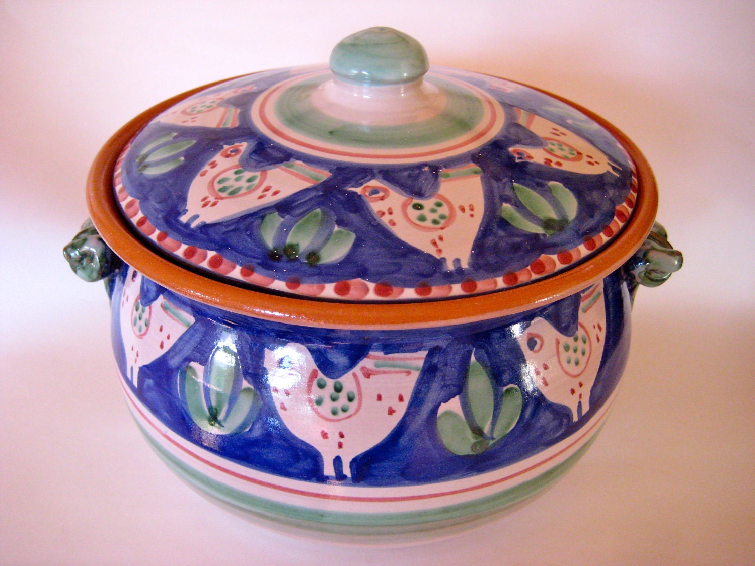 Vietri Italian Tureen with Chicken Campany Solimene Pottery