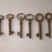 antique skeleton keys, lot of six