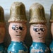 reserved for D - rare vintage french soldiers bowling pins, skittles