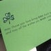Irish saying greeting card with shamrock "may those you love..."