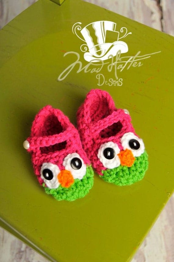 Crochet Owl Slippers by ReagansRoom on Etsy