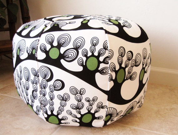 Abstract trees ikea fabric 18 pouf/ottoman by calliezoey on etsy