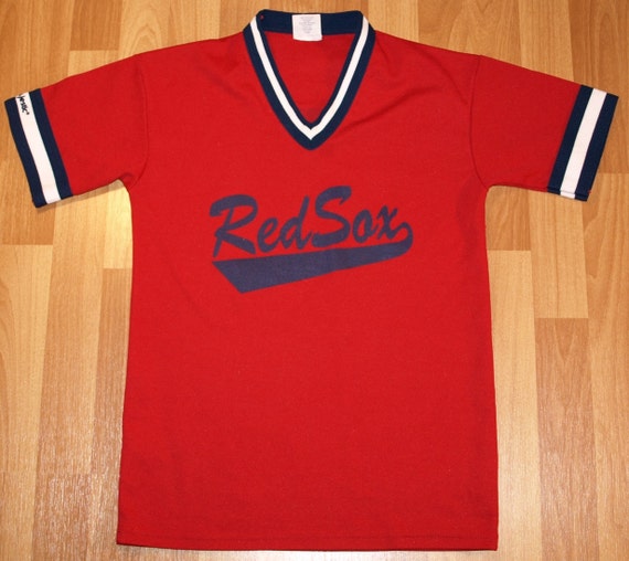 Vintage Boston Red Sox Pullover Baseball Jersey by FatandyzVintage