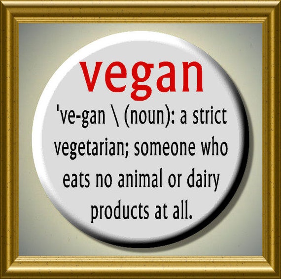 VEGAN Definition Vegetarian 2.25 large Round Fridge by Yesware11