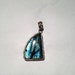 Vintage Large Blue Green Labradorite 925 Sterling Silver Pendant