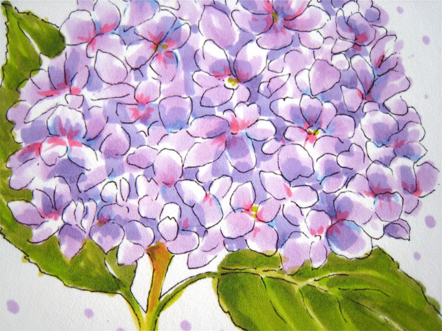 Hydrangea Print Emerson Quote Motivational Quote by PattieJansen