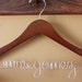 Personalized Bridal WALNUT Hanger for Brides and Bridesmaids