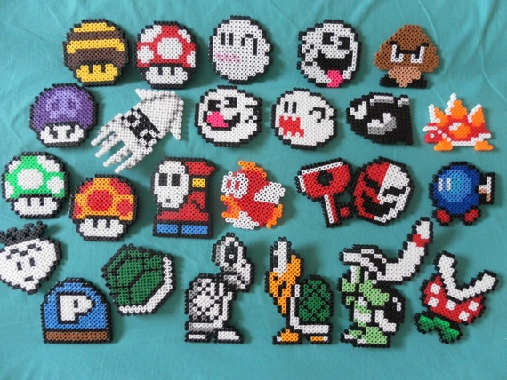 Items similar to Nintendo Super Mario Brothers perler beads bad guy ...