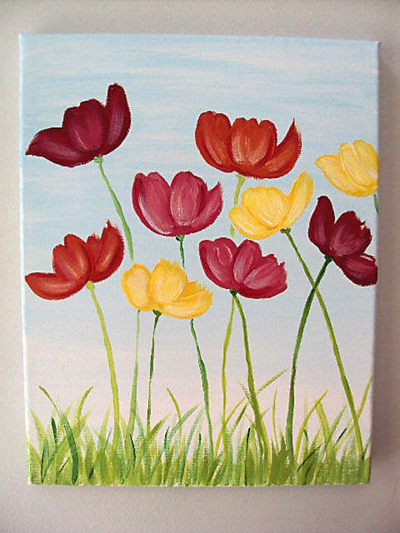 Items similar to 11x14" flower canvas on Etsy