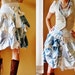 Boho gypsy skirt - denim and lace - unique piece - draped and funky - OOAK - size S/M/L - Us 6/8/10 - by Bartinki