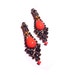 One of a Kind Neon Hand Painted Vintage Rhinestone Earrings - Black Mamba (Example)