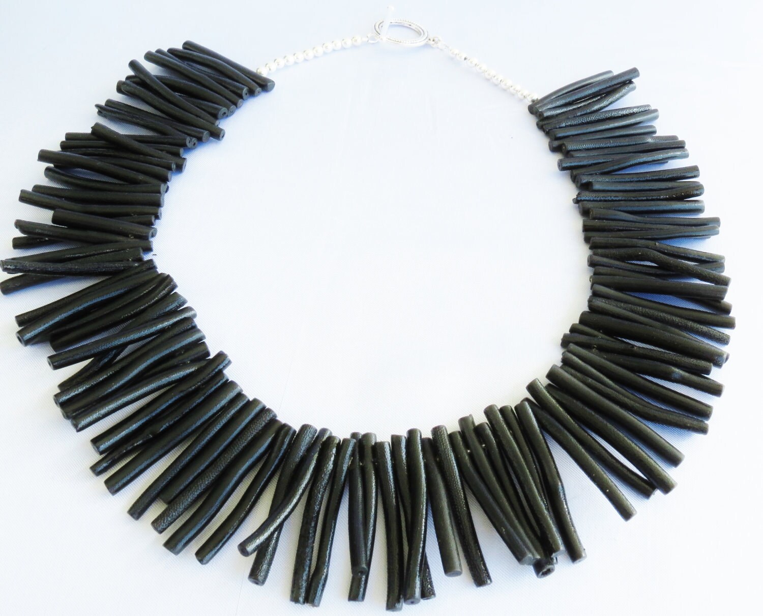 Black Coral Statement Necklace Black by WildflowersAndGrace