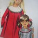 simplicity vintage 1967 DESIGNER fashion sewing pattern GIRLS dress detachable collar cuffs SIZE 8 tent dress sleeve options uncut