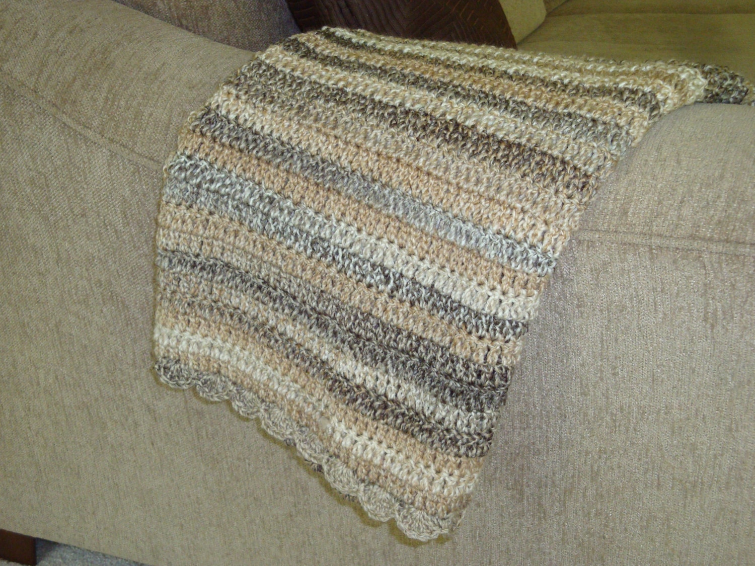 Large Caramel Blanket/Throw 50 x 60