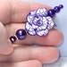 ONE Lovely Purple Rose Stick pin (34) Scrapbooking Cards & Albums