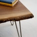 Compact Black Walnut COFFEE TABLE - Natural Live Edge/Rustic