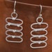 Artisan Sterling Silver earrings. handforged Modern Minimalist