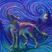 Spirit Wolf Energy Painting - Giclee Print