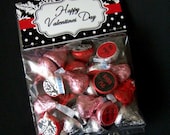 INSTANT DOWNLOAD - Printable Valentine Treat Bag Toppers & Hershey's Kisses StickersSet