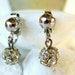 Vintage Rhinestone Clip Earrings -Tiny Sparkling Balls -1960's