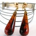 Reserved for Shiho Vintage Lucite Tortoise Tear Drop Clip Earrings - 60's (130)