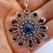 Lapis Blossom sterling and fine silver and lapis lazuli necklace