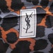 Vintage 70s YSL Yves Saint Laurent monogram shawl scarf - Grays, Rust and Black