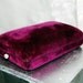 Fabulous Purple Velvet Jewelry Box Mother of Pearl Button