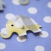 Yellow and Gray Plaid MODERN ELEPHANT DECOR Baby Shower Confetti, Birthday party ,scrapbooking, cards 50 cs