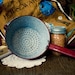 Vintage Maroon Enamel Colander Pot