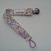 Baby Girl Pacifier Clip with Pretty Flowers
