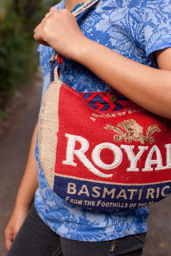 The Basmati Bag Upcycled Burlap Rice Sack Purse Ma Kay 31