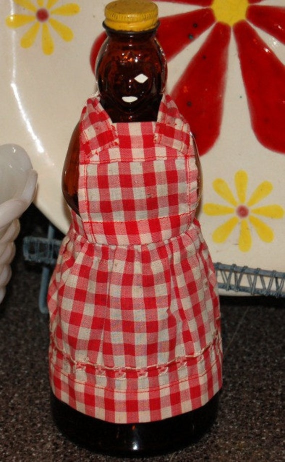 Items Similar To Vintage Aunt Jemima Syrup Bottle With Gingham Apron On   Il 570xN.248000909 