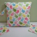 Urban Zoologie Bird print Medium Wet Bag and Wash Cloth set. Sealed seams. Ready to Ship