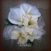 Ivory White Wrist CORSAGE Silk Calla Lily Bridal Wedding Mother Grandmother Prom