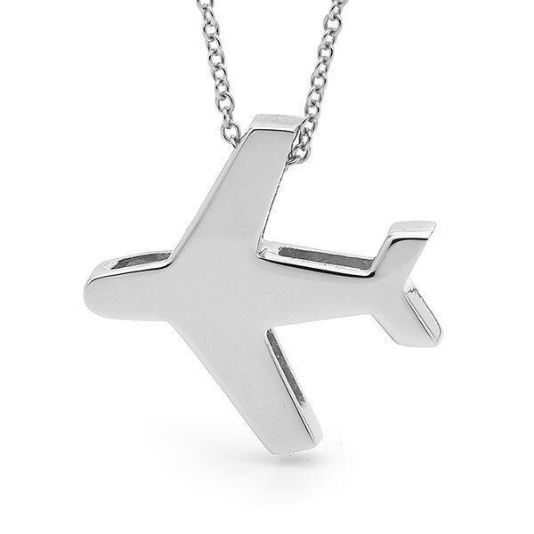 Sterling Silver AIRPLANE Necklace silver plane pendant